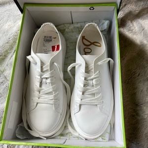 Sam Edelman Women’s White Argo Lace-Up Sneakers